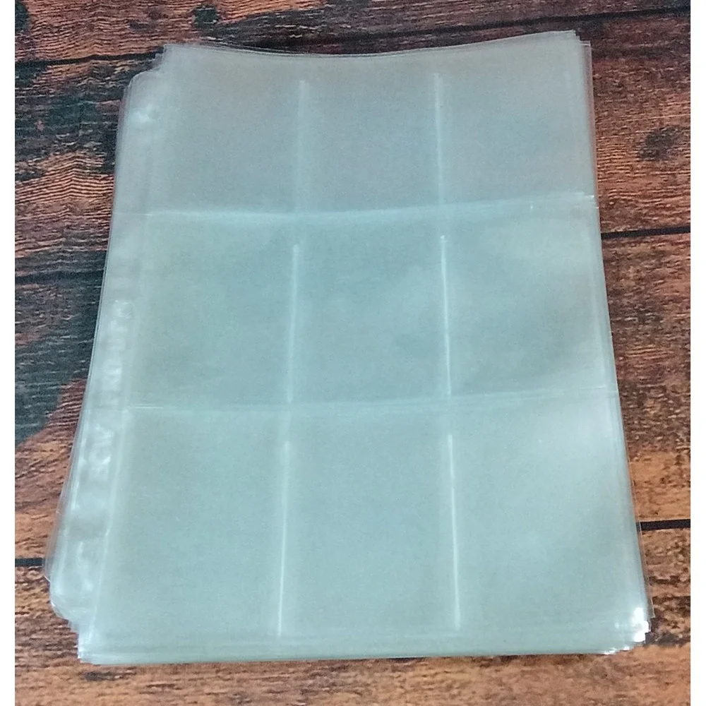 BCW Pro 9-Pocket Trading Card Storage Pages Lot of 74 Clear Binder Sheets